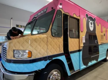Big Papa's Ice Cream truck vehicle fleet wrap by Ninja Graphics in Elma, NY.
